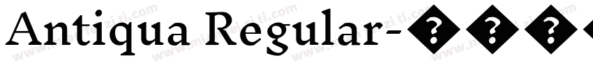Antiqua Regular字体转换